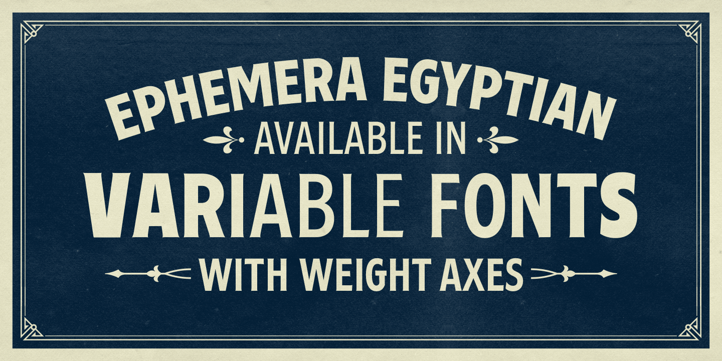 Przykładowa czcionka Ephemera Egyptian #3